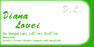 diana lovei business card